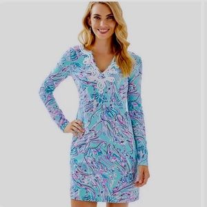 Lilly Pulitzer long sleeved Harper Shift Dress XXS.